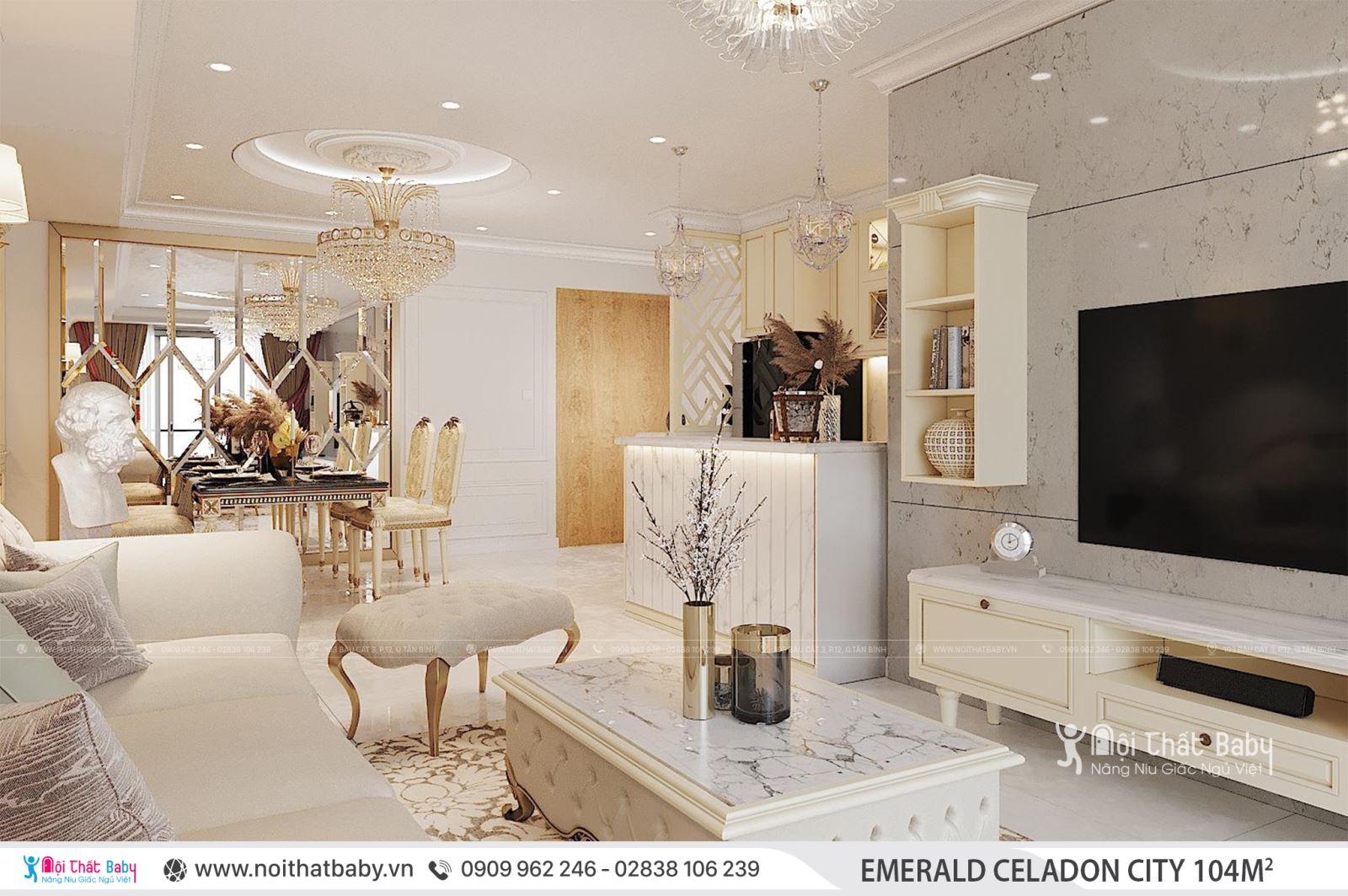 Tổng hợp các mẫu thiết kế nội thất Chung cư Emerald Celadon City